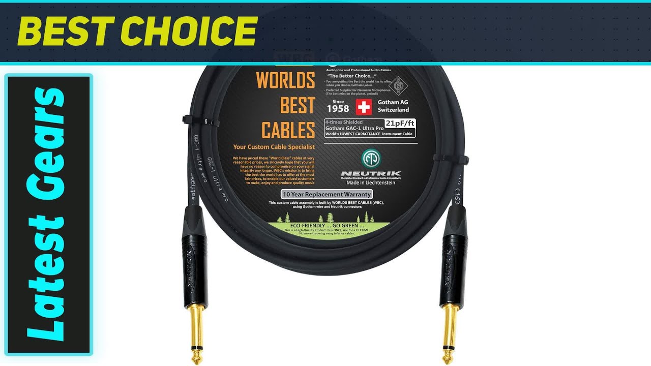 Gotham GAC-1 Ultra Pro: The Ultimate Low-Capacitance Instrument Cable