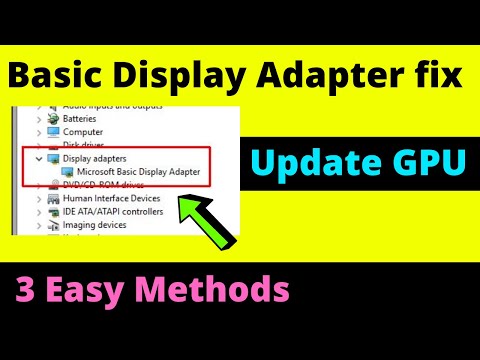 Fix Microsoft Basic Display Adapter Windows 10-11 in Hindi (Update GPU)