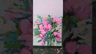 Abstract flowers, acrylic painting #abstractflowers #acrylicpainting