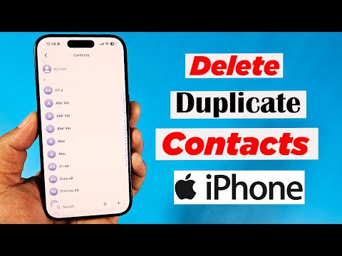 How to delete duplicate contacts in iPhone ios 26