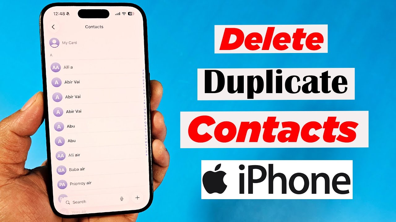 How to delete duplicate contacts in iPhone ios 26