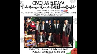 RRI BENGKULU CULTURAL CHAT - Mainangan Tradition in Kaur Regency, Bengkulu Province