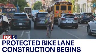 Construction begins on Bedford Avenue protected bike lane