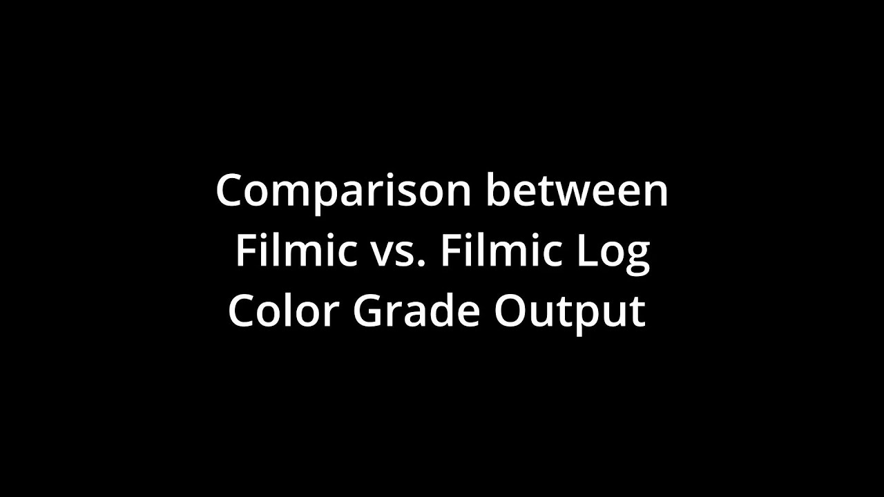 Filmic vs Filmic log Render in Blender YouTube