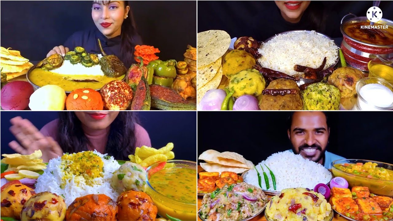 Asmr Eating Dal Rice Aloo Bharta Begun Bharta 😋 N Some Varieties Bharta Papad😋Dal Chawal Eating Show
