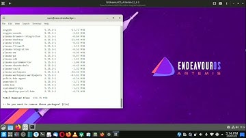 Removal Of Full KDE desktop from Endeavour OS Artemis using terminal.