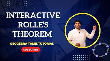 Rolles Theorem| Interactive Graphical Proof in GeoGebra | TN Class 12 Mathematics 