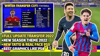 Efootball PES 2022 PPSSPP Android TM Arts, Update Peter Drury Special Winter Transfer January 2022