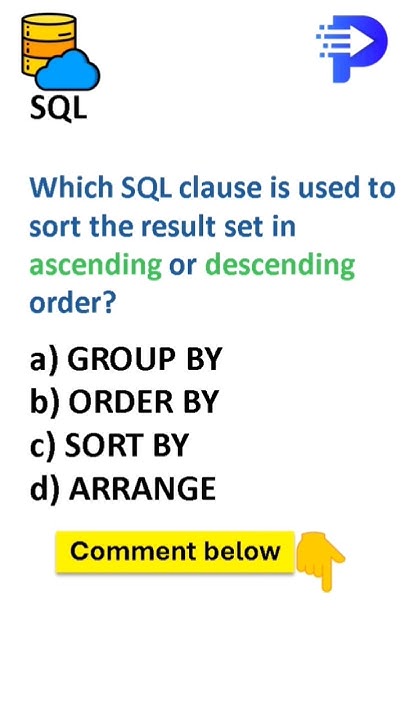 Sql Quiz-3 | Which SQL Clause Sorts Data in Asc or Desc order? # ...