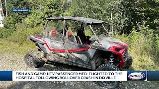 New Hampshire man flown to hospital after suffering injuries in UTV crash in Dixville