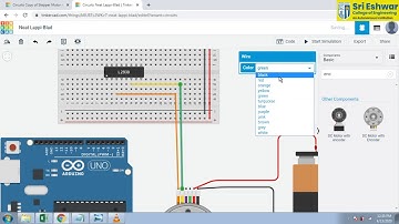 Stepper motor simulation  in TinkerCAD