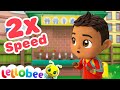 Sped Up Washing Hands Song For Kids | Nursery Rhymes | Lellobee ABC