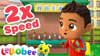 Sped Up Washing Hands Song For Kids | Nursery Rhymes | Lellobee ABC