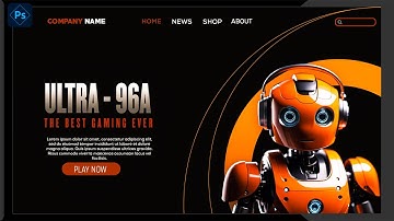 How to create a UX/UI design for gaming in Photoshop | Photoshop Tutorial