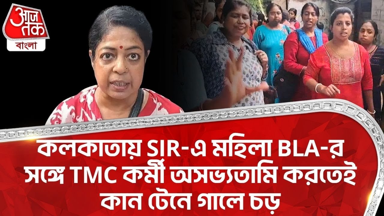 কলকাতায় SIR এ মহিলা BLA র সঙ্গে TMC কর্মী অসভ্যতামি করতেই কান টেনে গালে চড় | Lake Town | PN