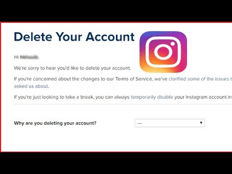 Delete my instagram account