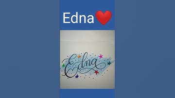 Edna name calligraphy l tell me yours names in comment #passionofcalligraphy #tiktok #shorts