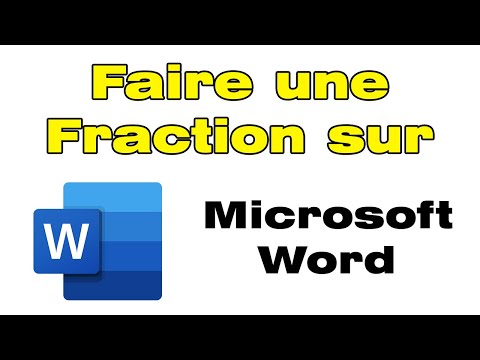 Vidéo: Comment faire une fraction sur Microsoft Word 2007 ?