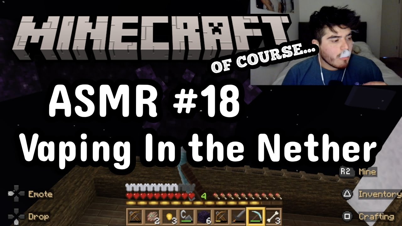 [ASMR] French Inhaling Mint Vape In The Nether | Minecraft #18 - YouTube
