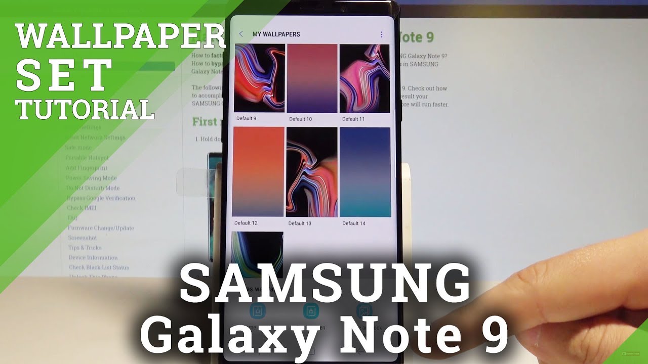 How To Change Wallpaper On Samsung Galaxy Note 9 Set Up Wallpaper On Home Lock Screen Youtube