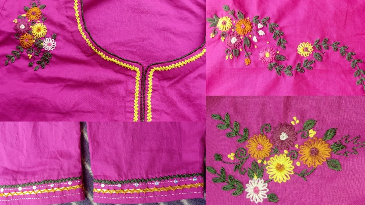 Simple but very elegant look #hand embroidery #lazy design