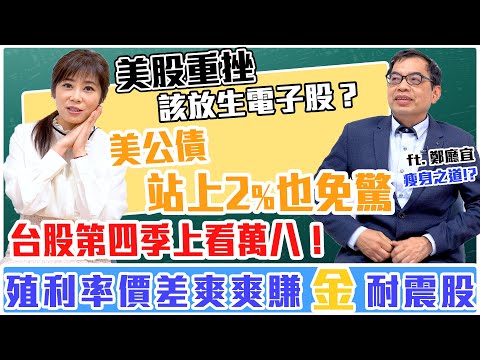 【自由女神邱沁宜】美股重挫該放生電子股？美公債站上2%也免驚！？台股第四季上看萬八！？殖利率價差爽爽賺「金」耐震股！Feat. 鄭廳宜