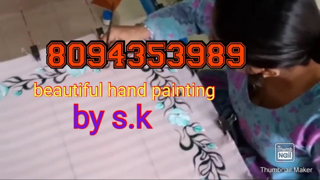 unique hand painted suit design ☺️ by s.k creation 🙏