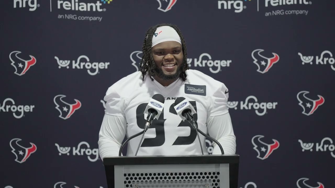 Kayden McDonald Texans Rookie Minicamp Presser | Full Practice Q&A