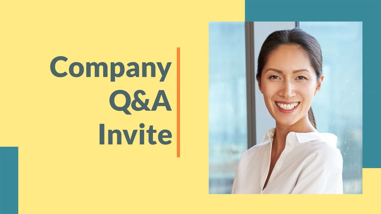 Video template - Company Q&A Invite - YouTube