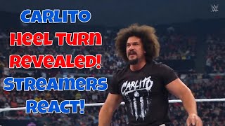 Streamers React! Carlito Heel turn Revealed! #wwe #wwedraft #smackdown