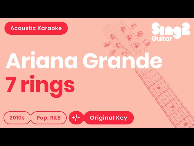 Ariana Grande - 7 Rings (SLOW karaoke acoustic) - YouTube