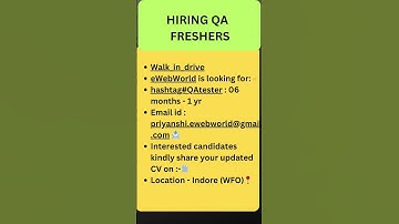 Testing Jobs | Manual Testing| Fresher Jobs #manualtesting #automationtestingjobs