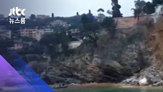 이탈리아 산사태…공동묘지 관 200개 해안 절벽으로 / JTBC 뉴스룸