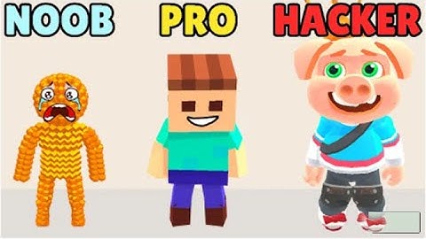 NOOB vs PRO vs HACKER in Pixel Rush - Perfect Run