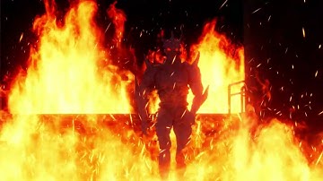 Unityのパーティクルで作った炎のシーン