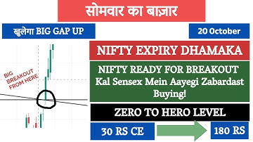 Monday Options Buyers Ki Diwali! 🎆 Nifty & Sensex Analysis Full Tezi Mode |20 Oct