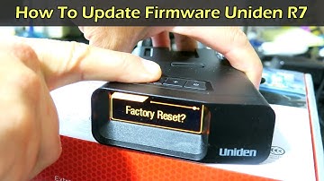 How To Update Firmware On Uniden R7 Radar Detector