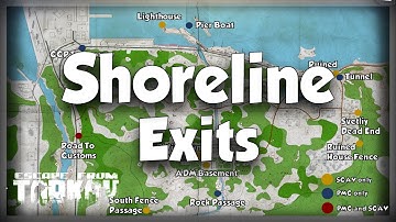 Shoreline Exit Map - All PMC and SCAV Exits with Map - Escape from Tarkov