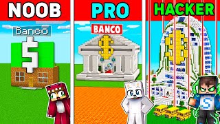 MINECRAFT: BANCO NOOB vs PRO vs HACKER 💰😱 BATALLA de CONSTRUCCION en MINECRAFT 🤑 Alexy