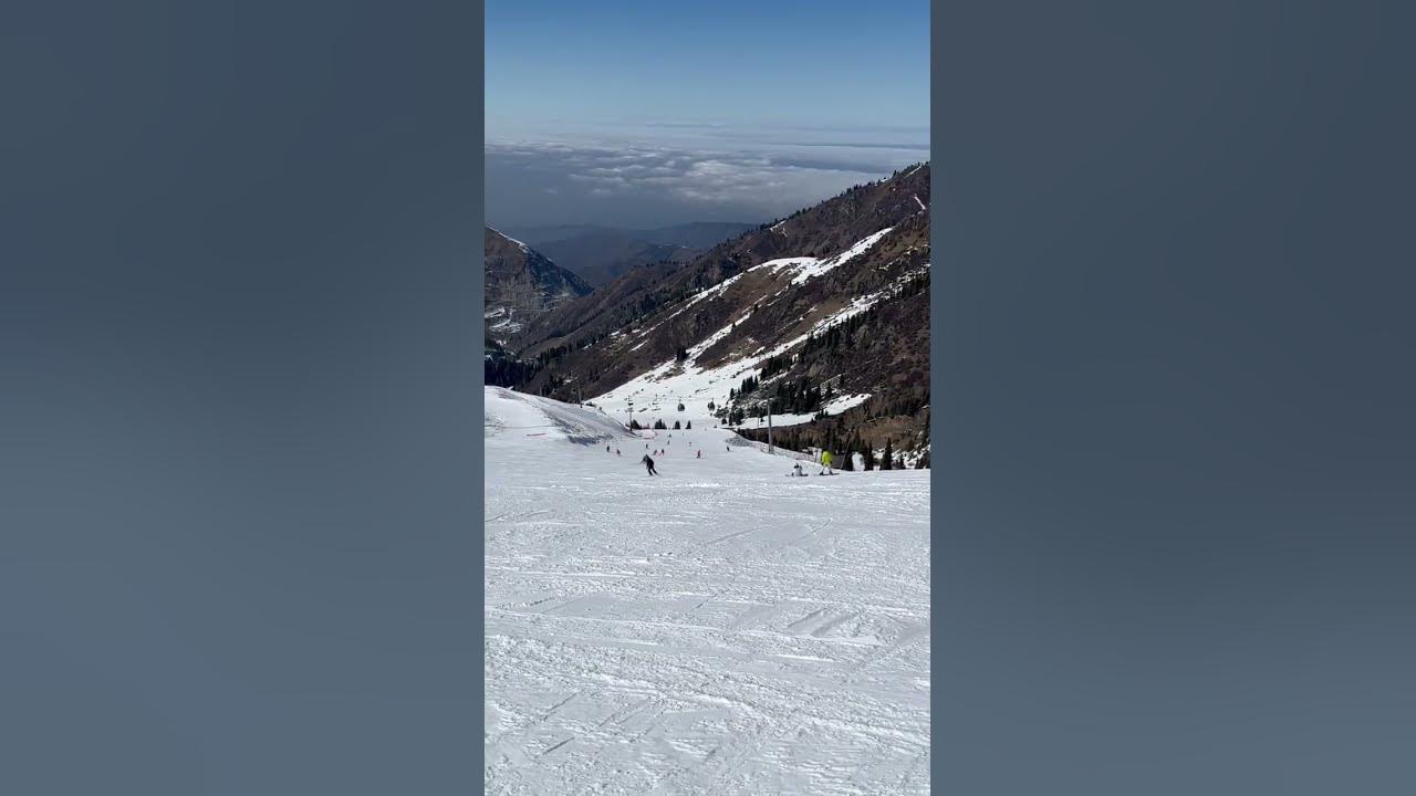 2850 meters above sea level. Ski resort Shymbulak. Kazakhstan. Almaty ...