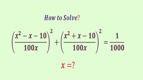An Amazing Algebra Challenge | Olympiad Question | Can you Solve this? |  x=?