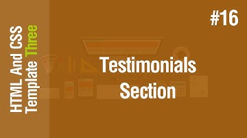 [Arabic] HTML & CSS Template Three 2021 - #16 - Testimonials Section