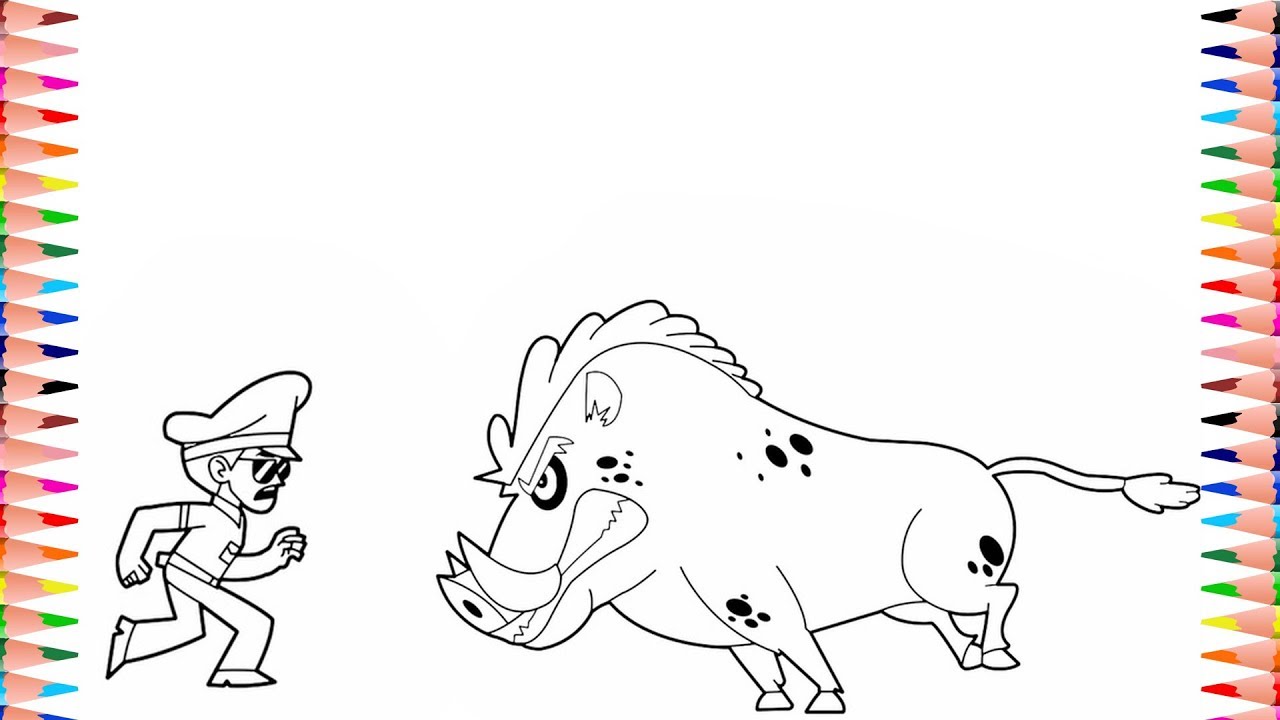 little singham coloring pages for kids