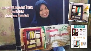 LEMARI PAKAIAN PORTABLE / LEMARI BAJU / RAK BAJU / TEMPAT MENYIMPAN BAJU PAKAIAN