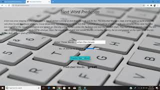 Next Word Prediction
