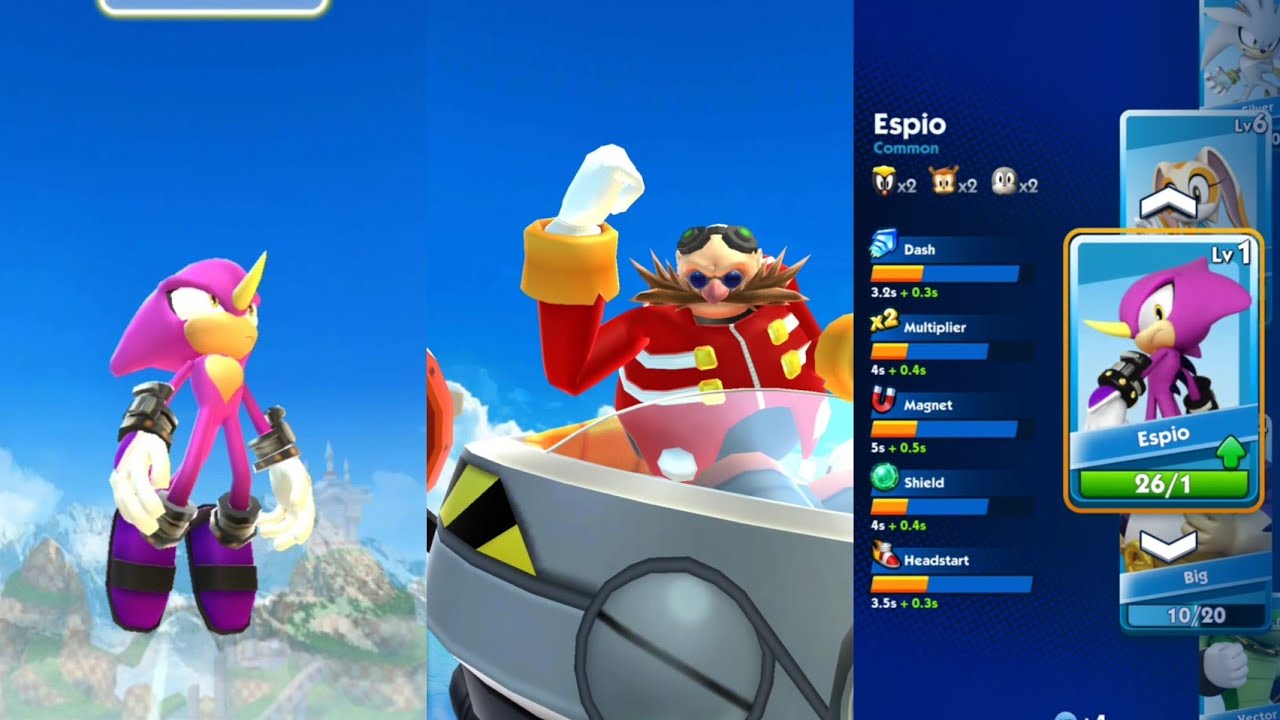 Espio the Chameleon gameplay | Sonic Dash |
