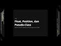 Praktikum Pemweb 06 Bagian 1: Float, Position, dan Pseudo-Class dalam CSS