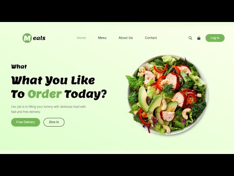 How to Create a Food Website Using Only HTML & CSS For Beginners ...