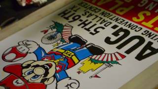 Screenprinting the Super Big Tex Poster for the Let's Play Gaming Expo