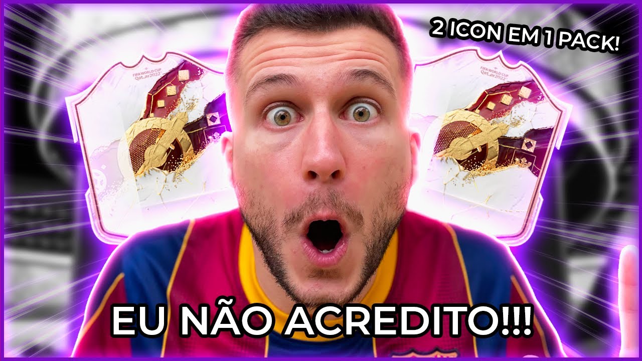 MEU DEUS!!! TIREI 2 ICONS DA WC EM 1 PACK!!! FIFA 23 - UT